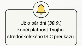 ISIC karta _ Pozor na koniec platnosti