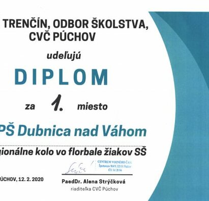 Regionálne kolo vo florbale žiakov SŠ