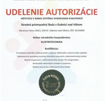 Udelenie autorizácie